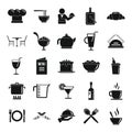 Restaurateur icons set, simple style