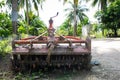 Rested rotary harrow plow