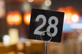 Restaurant table number Royalty Free Stock Photo