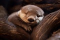 Restful Otter baby sleep. Generate Ai