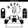 Restful Sleep Icons Royalty Free Stock Photo