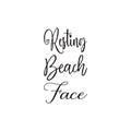resting beach face black letter quote Royalty Free Stock Photo