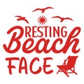 RESTING BEACH FACE Royalty Free Stock Photo