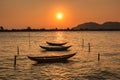 Resting Boats at Dusk at Nai Lagoon