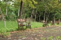 Resting chair in the park