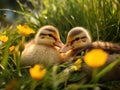 Resting Ducklings Made With Generative AI illustration