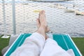 Resting Feet on a Beach Chair