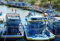 Resting fishing boats in Vietnam Royalty Free Stock Photo