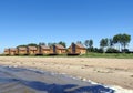 Resting homes near lake, Lithuania Royalty Free Stock Photo