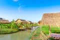 The resting huts constructed from bamboo and thatched roofs for relaxing