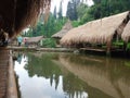 Resting huts and cool fish ponds