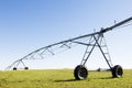 Resting irrigation pivot Royalty Free Stock Photo