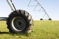 Resting irrigation pivot Royalty Free Stock Photo