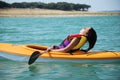 Resting Kayak Girl Royalty Free Stock Photo