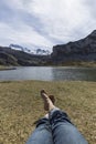 resting on the lake shore Royalty Free Stock Photo