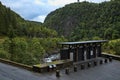 Resting place Allmannajuvet at the scenic route Ryfylke in Norway Royalty Free Stock Photo