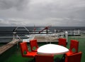 Resting place on board the ferry Royalty Free Stock Photo