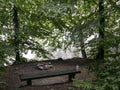 Resting place by the lake, benches