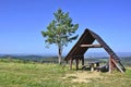 A resting place for tourists in mountains, Przymiarki, Low beskids Beskid Niski, Poland Royalty Free Stock Photo