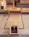 William Shakespeare`s grave, Holy Trinity Church, Stratford upon Avon, England.