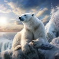 Resting polar bear Royalty Free Stock Photo