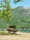 Resting spot near Gaiego river, Aragon, Spain Royalty Free Stock Photo