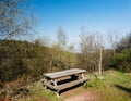 Resting table chair in forest