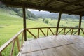 Resting and view point of bamboo house with rice terrace Royalty Free Stock Photo