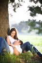 Resting young couple Royalty Free Stock Photo