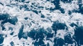 Restless foamy blue sea water from above Royalty Free Stock Photo