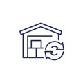 restock a warehouse line icon Royalty Free Stock Photo