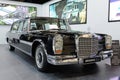 The restorated by Brabus Mercedes-Benz 600 car is on Dubai Motor Show 2017