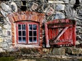 Restorated Window Of An Ancient Norwegian Castle Royalty Free Stock Photo