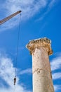 Restoration of Ancient Roman city of Jerash Royalty Free Stock Photo
