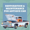 Restoration and maintenance for antique old cars