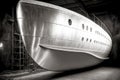 Restoration and repair of ship's side at factory shipbuilding
