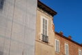 Restoration scaffolding iron castle architecture restore plaster detail Italy Italian perspective