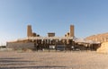 Restoration on south side of Tachara or Palace of Darius in Persepolis Royalty Free Stock Photo