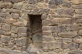 Restoration work done on an Incan wall at the Ollantaytambo Ruins in the Sacred Valley, Peru Royalty Free Stock Photo