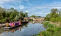 Restoration work at Ocean on the Stroudwater canal, Stonehouse, Stroud, UK