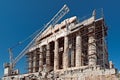 Restoration works on the Acropolis and the Parthenon in Athens, Greece