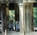 Restoration works in Angkor Wat, in Siem Reap