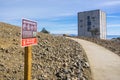 Restoration works of the area surrounding the Radar tower left standing on top of Mount Umunhum Royalty Free Stock Photo