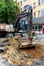 Restoration works on city street