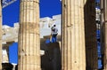 Restoration works taking place inside Parthenon temple