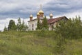 Restorative church of St. Nicholas in a village