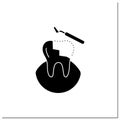 Restorative dentistry glyph icon