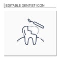 Restorative dentistry line icon