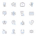 Restorative measures line icons collection. Reconciliation, Restitution, Rehabilitation, Restorative justice, Community