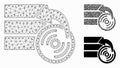 Restore Database Vector Mesh Wire Frame Model and Triangle Mosaic Icon
